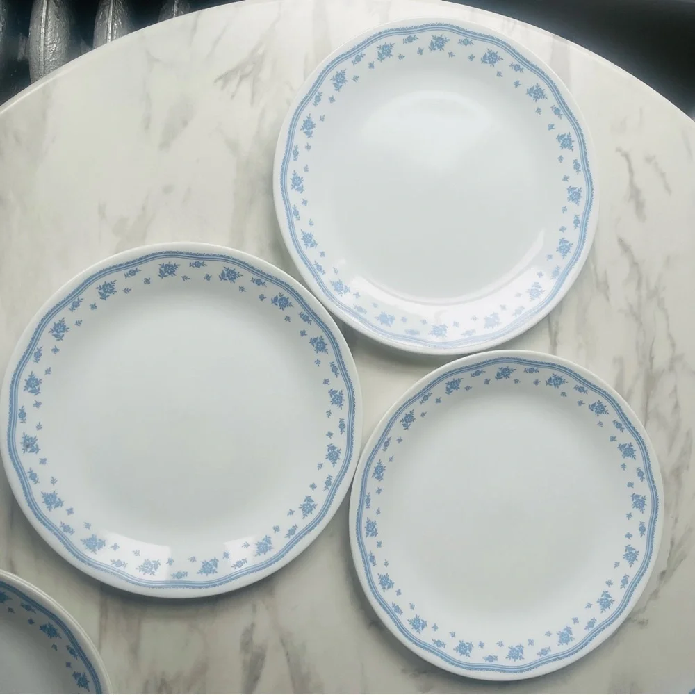 Corelle By Corning Morning Blue 11 Piece Set Vintage 70s VTG